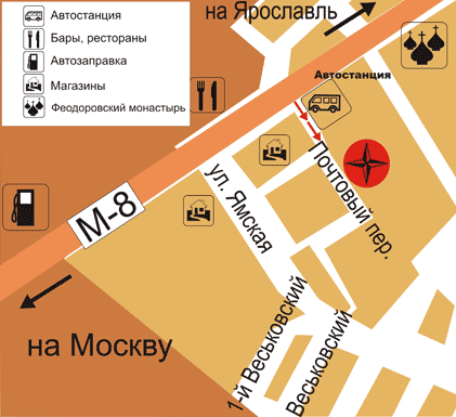 Карта Проезда к Розе Ветров